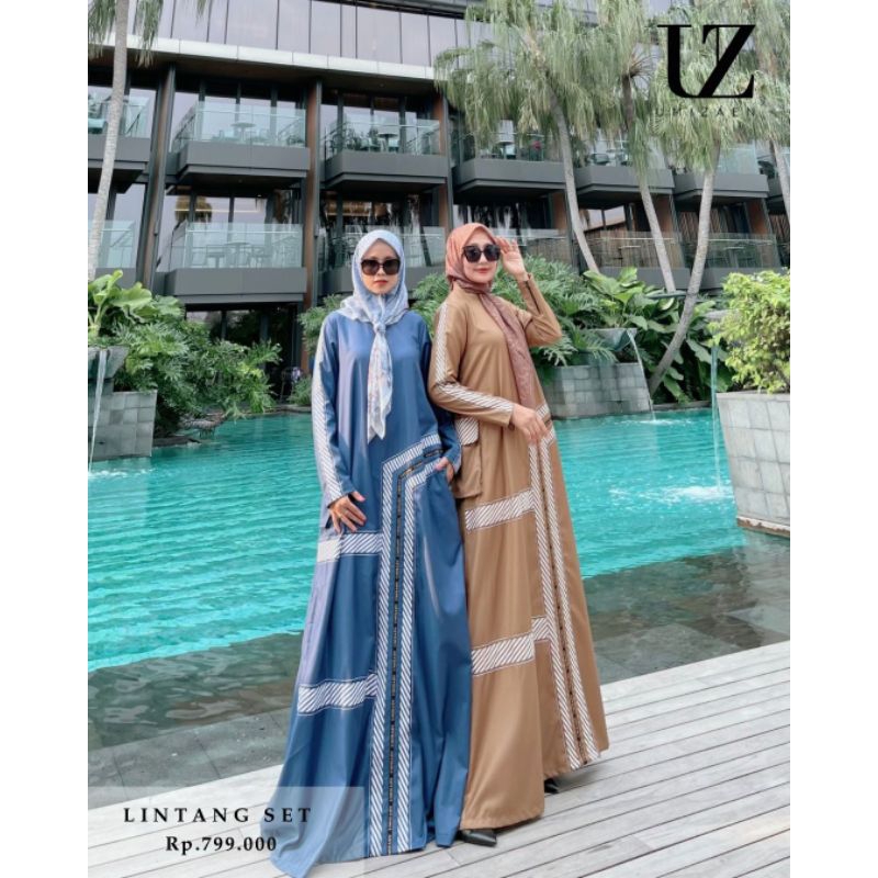 LINTANG DRESS//GAMIS MOTIF SALUR SIMPLE  BAHAN KATUN PREMIUM gamis lebaran 2025 gamis katun BY UMIZA