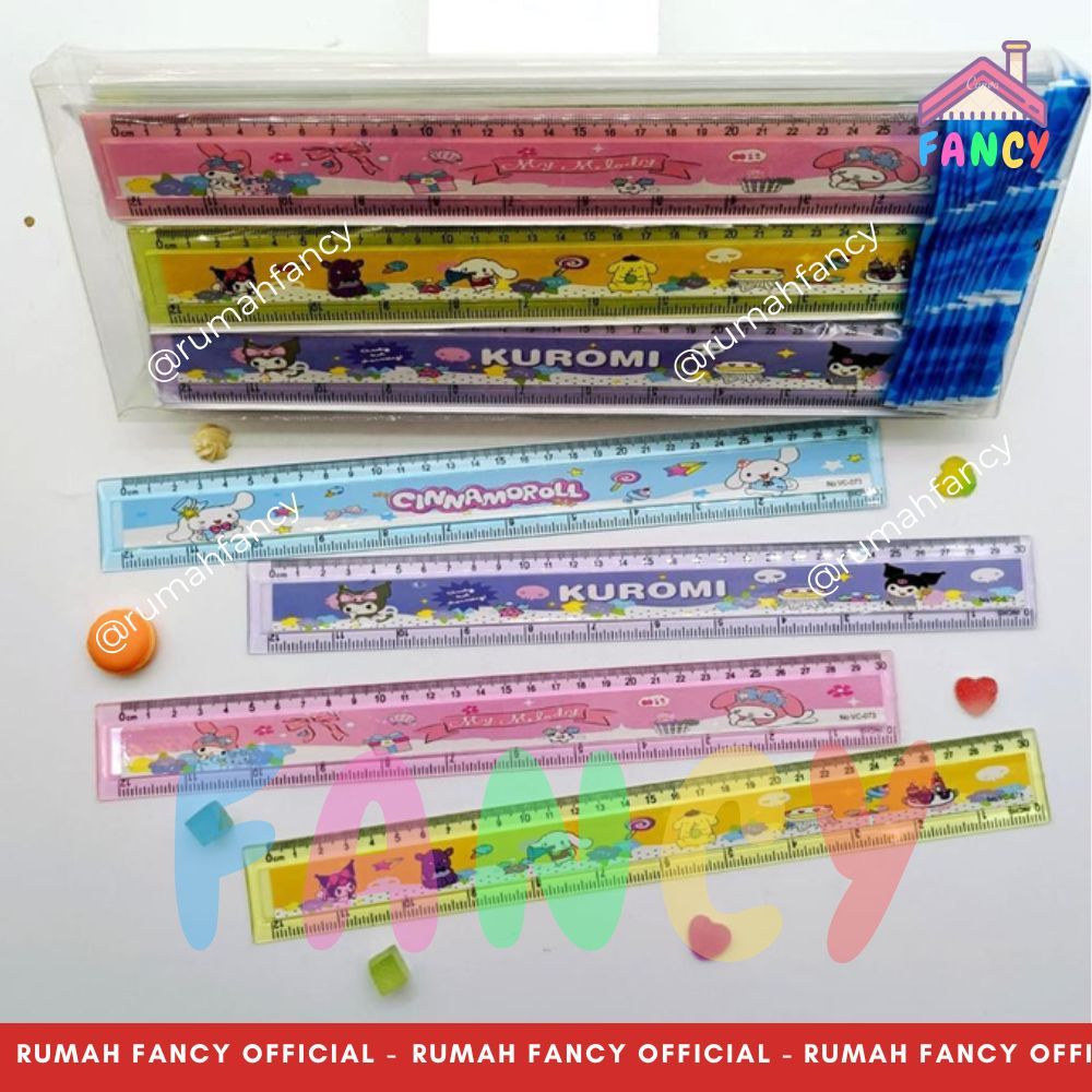 

1(PCS) Penggaris 30cm + SNR Mel0dy / Cinnamor0l / KUROm1 Garisan Ruler Fancy VC-073 30 CM