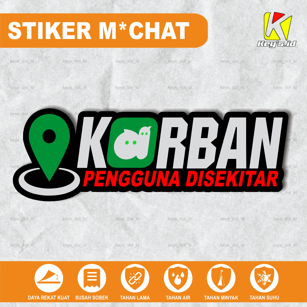 STICKER STIKER KORBAN PENGGUNA SEKITAR, STIKER MICHAT