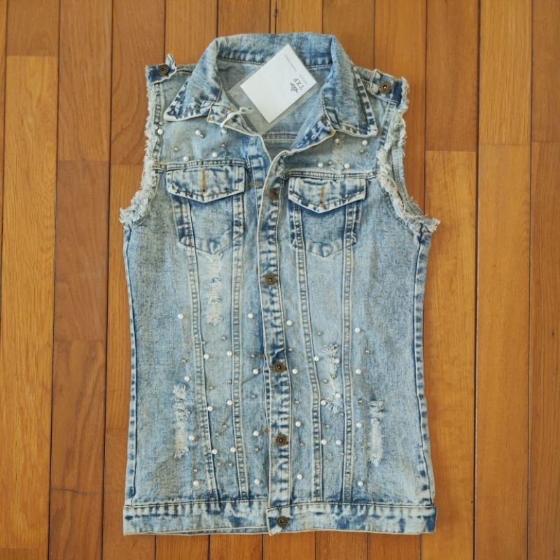 vest jeans/jeans wanita/top jeans/jaket jeans/outer jeans/rompi jeans/pakaian wanita/kemeja jeans