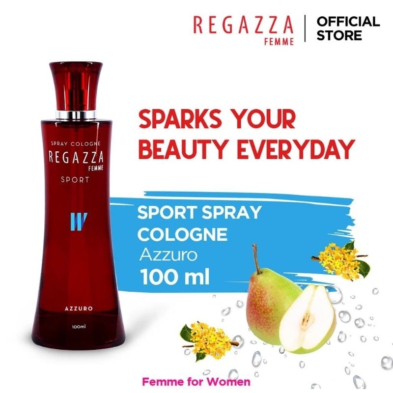 Regaza Sport Spray Cologne AZZURO Femme 100ml Parfum