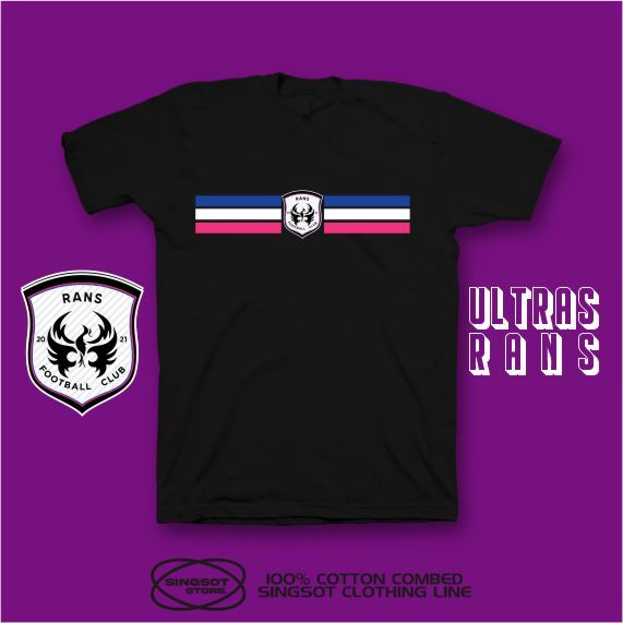 KAOS RANS NUSANTARA FC RANS CILEGON OFFICIAL TEAM RANS SUPPORTER HITAM