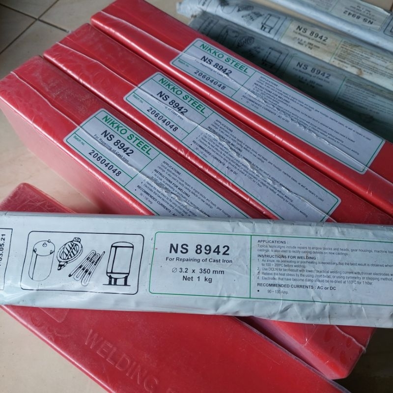 kawat las cor atau cast iron nikko steel ns 8942 diameter 3.2