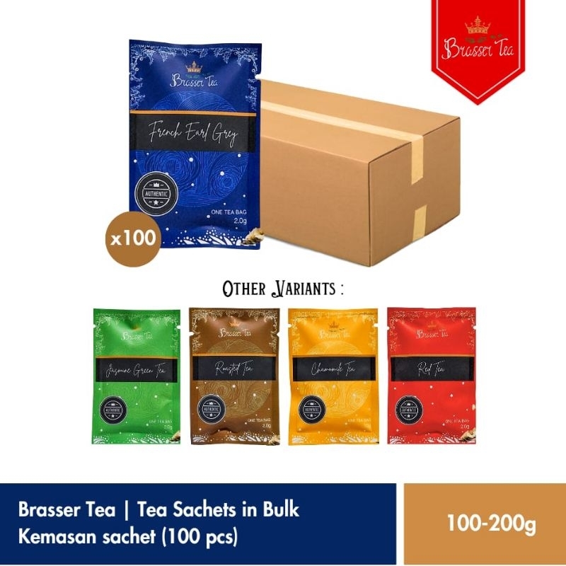 

Brasser Tea | Tea Sachets in Bulk ( Horeca ) | Kemasan Sachet (100 pcs)
