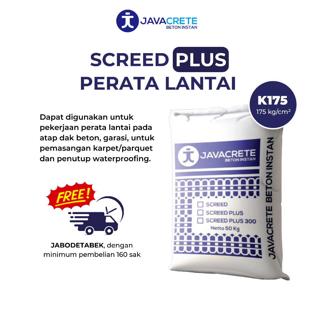JAVACRETE Mortar Perata Lantai / Screed Plus K175