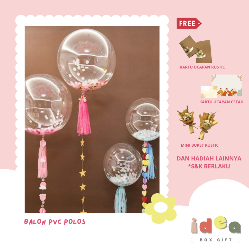 [IDEA BOX GIFT] BALON PVC 24 INC | BALON PVC 18 INC