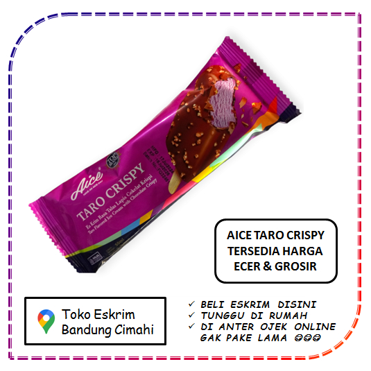 

Eskrim Es krim Ice Cream Aice Taro Crispy Bandung Cimahi