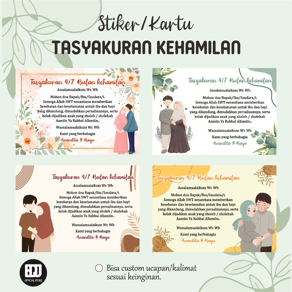 

Stiker / kartu tasyakuran kehamilan 4/7 bulan, stiker tasyakuran kehamilan, kartu tasyakuran kehamilan