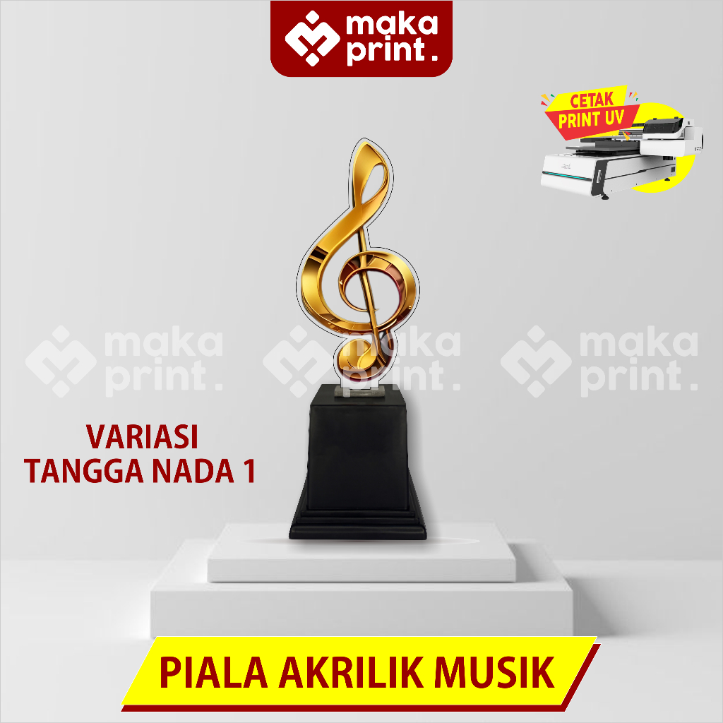 Makaprint piala musik akrilik 2mm piala akrilik musik piala lomba musik keren akrilik 2 mm