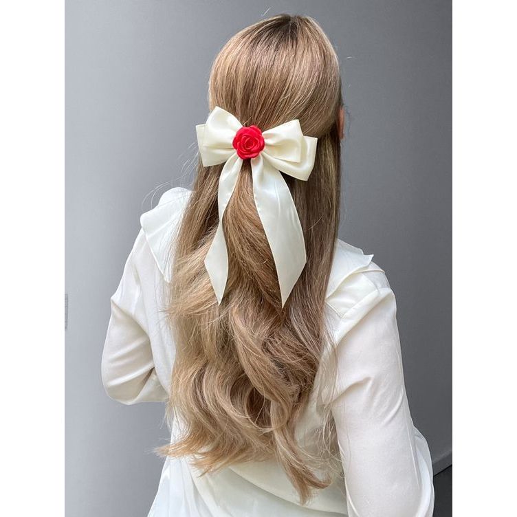 Gioia satin bow hair bow ribbon barrette clip hair accessory