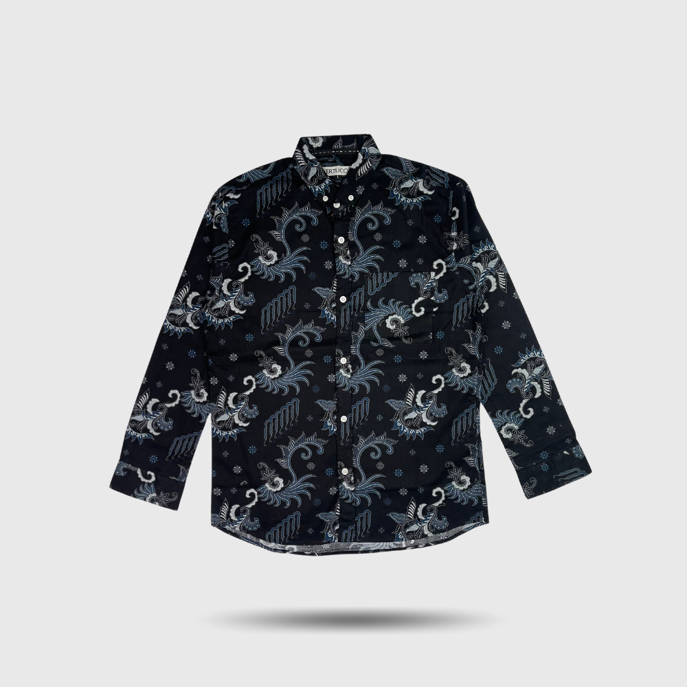 KYBOST VERTUCCI Kemeja Batik Pria Lengan Panjang Slimfit Katun Premium BTK064