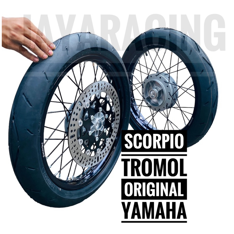 Velg Scarlet set Scorpio ring 17 160 185 215 tromol original yamaha scorpio plus ban cakram komplit 