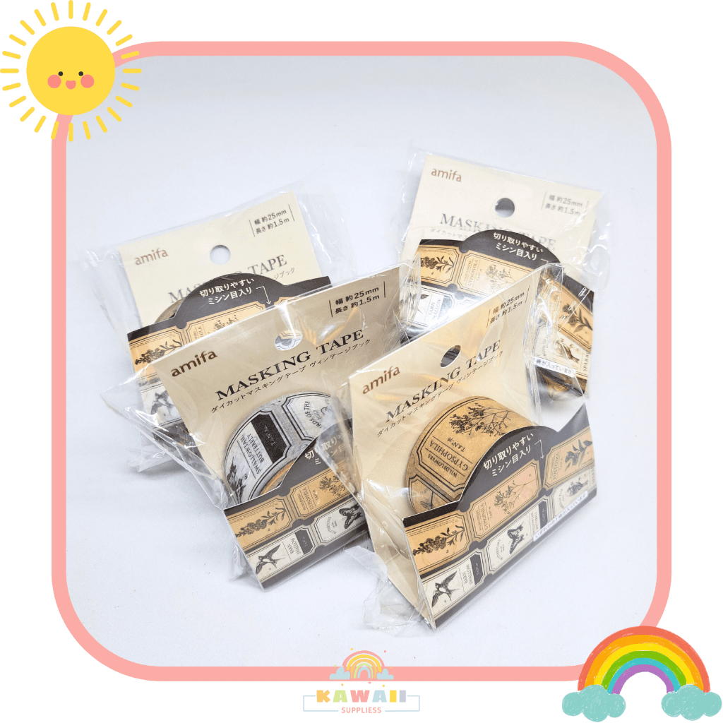 

[ Seria ] Retro Masking Tape | Washi Tape | Aesthetic Washi Tape | Vintage Washi Tape