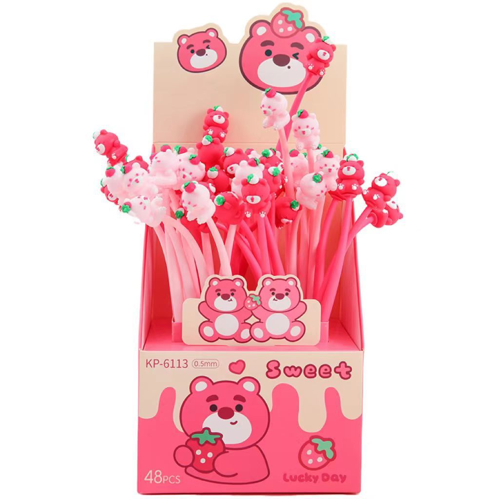 

PULPEN GOYANG LOTSO TINTA HITAM LOTSO BEAR PULPEN LAMBAI LOTSO PEN GEL BEAR PINK ALAT TULIS SEKOLAH