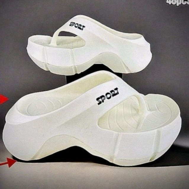 KKY-Sandal Japit Gosome 7 cm Tinggi Hak Wedges Sendal Jepit Sport Wanita Dewasa