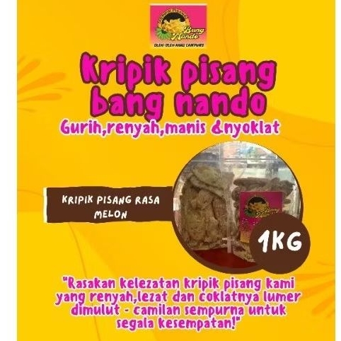 

1KG KRIPIK PISANG MELON ,BANG NANDO KHAS LAMPUNG