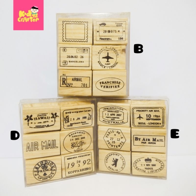 

Scrapbook Travel Wood Stamp Set