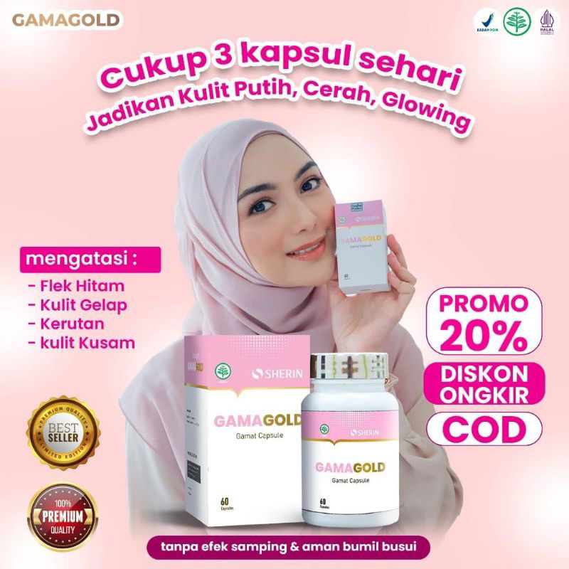 GAMAGOLD - Suplemen Kecantikan Untuk Mencerahkan Kulit Wajah Dari Dalam