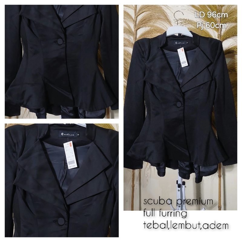 blazer wanita /blazer formal /blazer hitam/blazer casual