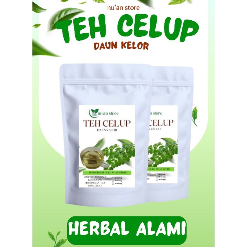 

TEH CELUP DAUN KELOR TEH HERBAL ALAMI PER 30 BAG BONUS 1 TEA BAG