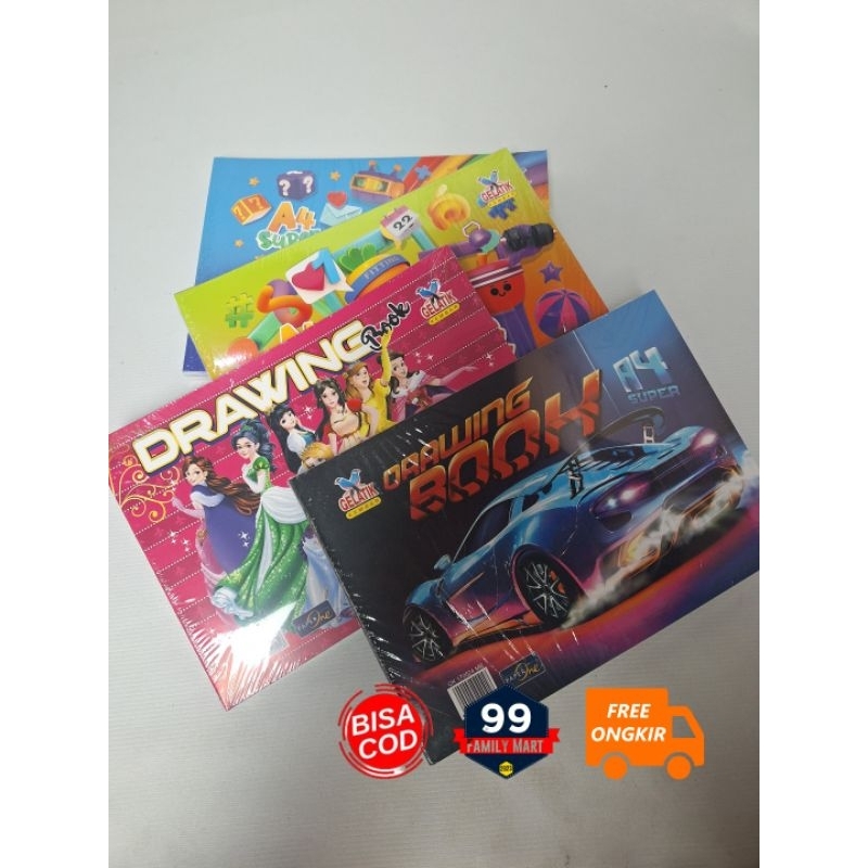 

Drawing Book Isi 10 A4/Buku Gambar DODO/Gelatik Kembar/Buku Mewarnai melukis/Alat Tulis