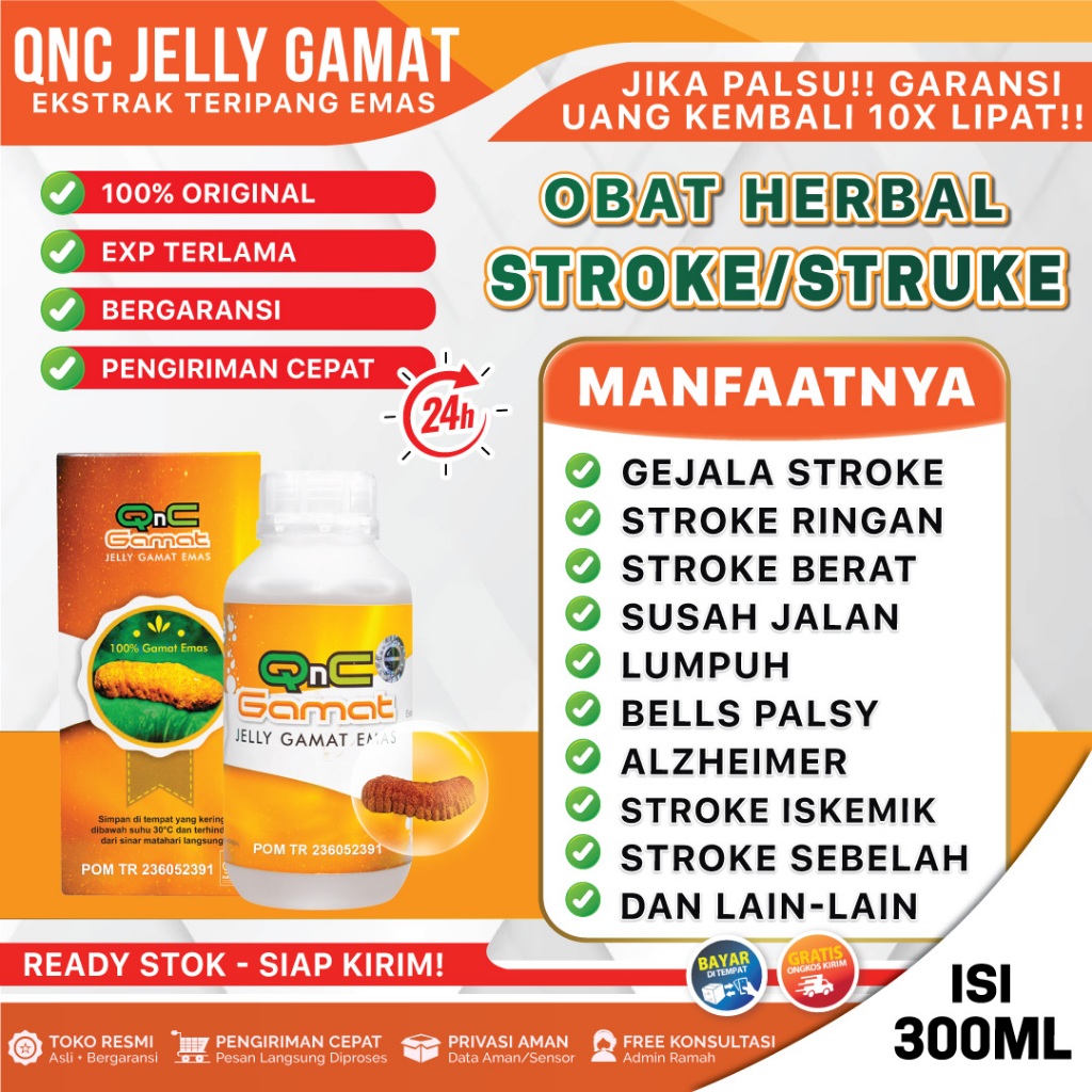 Obat Herbal Stroke Ringan - Obat Lumpuh Kaki dan Tangan - Obat Atasi Gejala Struk, Sering Kesemutan,