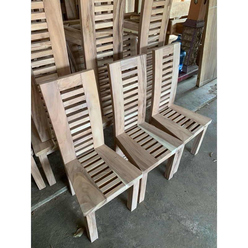 kursi makan jari jari unik kursi unik kayu trembesi