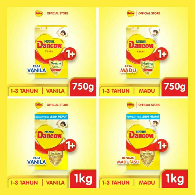 

Nestlé DANCOW 1+ Imunutri Kemasan Box 750g Rasa Madu Vanila