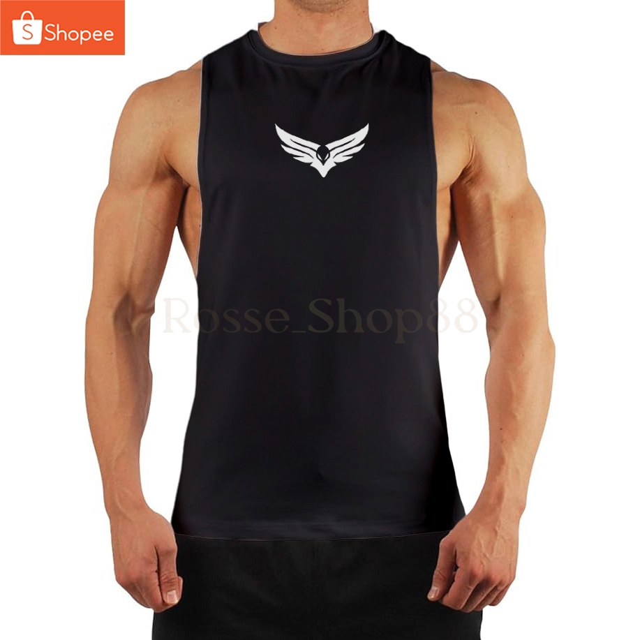 Singlet Pria  - SInglet Low Cut / Deep Cut Motif Wings