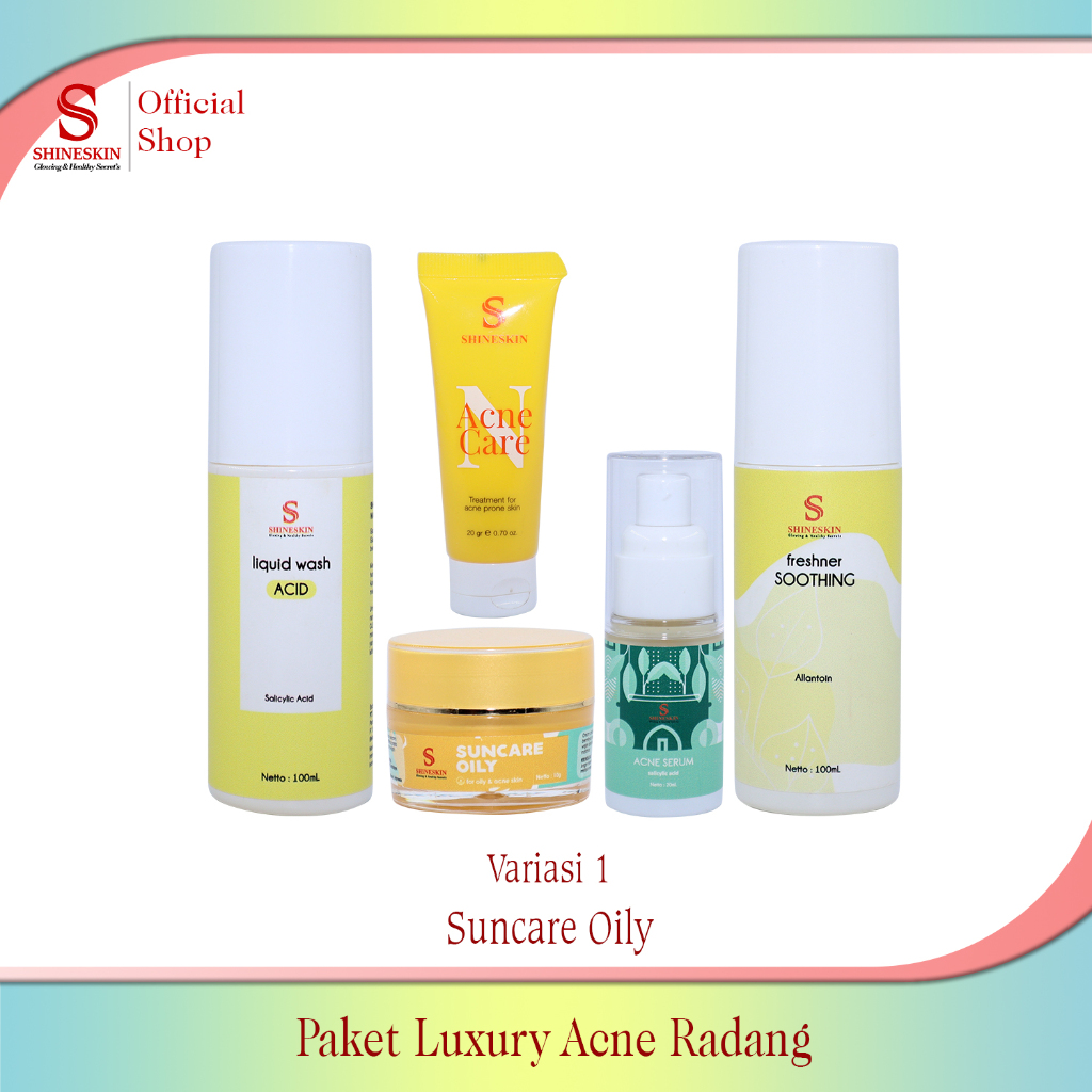 Shineskin paket luxury acne radang