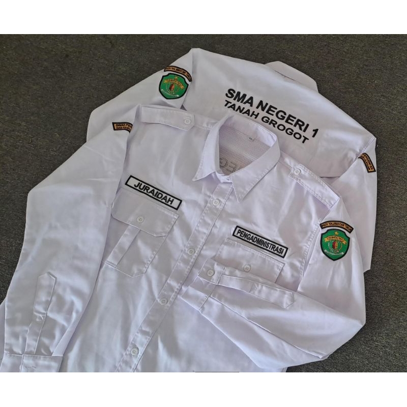 Bordir Kemeja Tactical Satuan / Bordir komputer /Bordir biasa / Bordir timbul