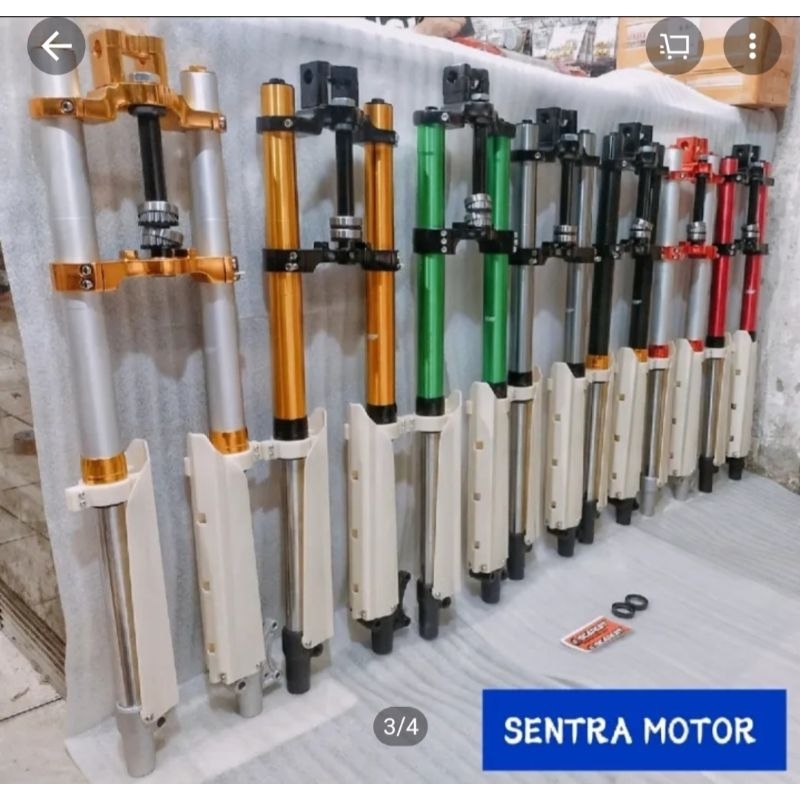 Shock depan Upside Down KLX Full CNC Scarlet USD Scarlet USD KLX CNC bonus sil shock cadangan