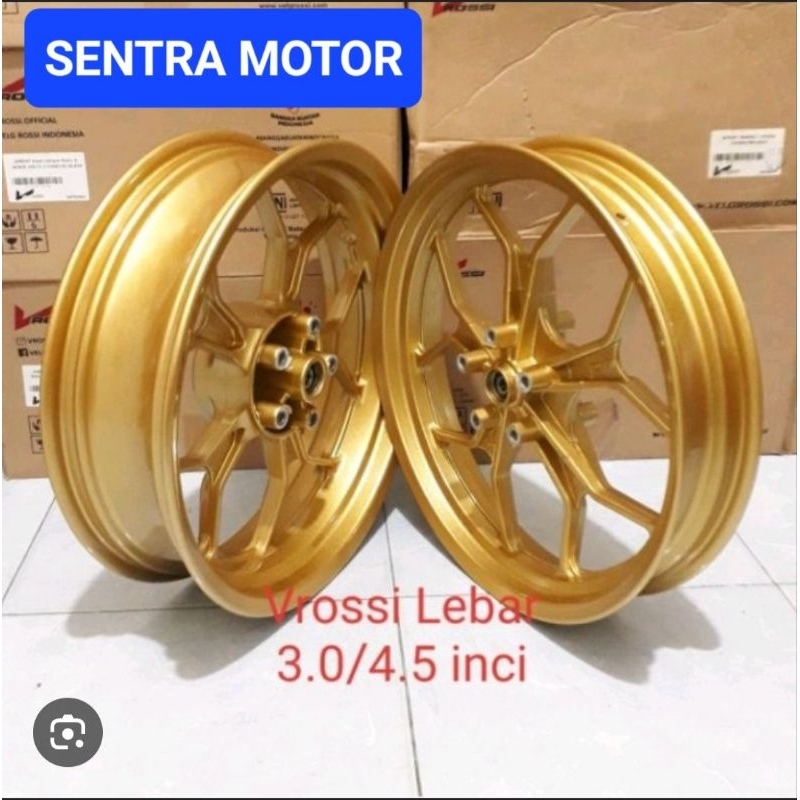 Velg R15 old V1 V2 Vrossi Double Disc Pelek RossiTriple Disk R 15 Lebar 3/4.5 inci