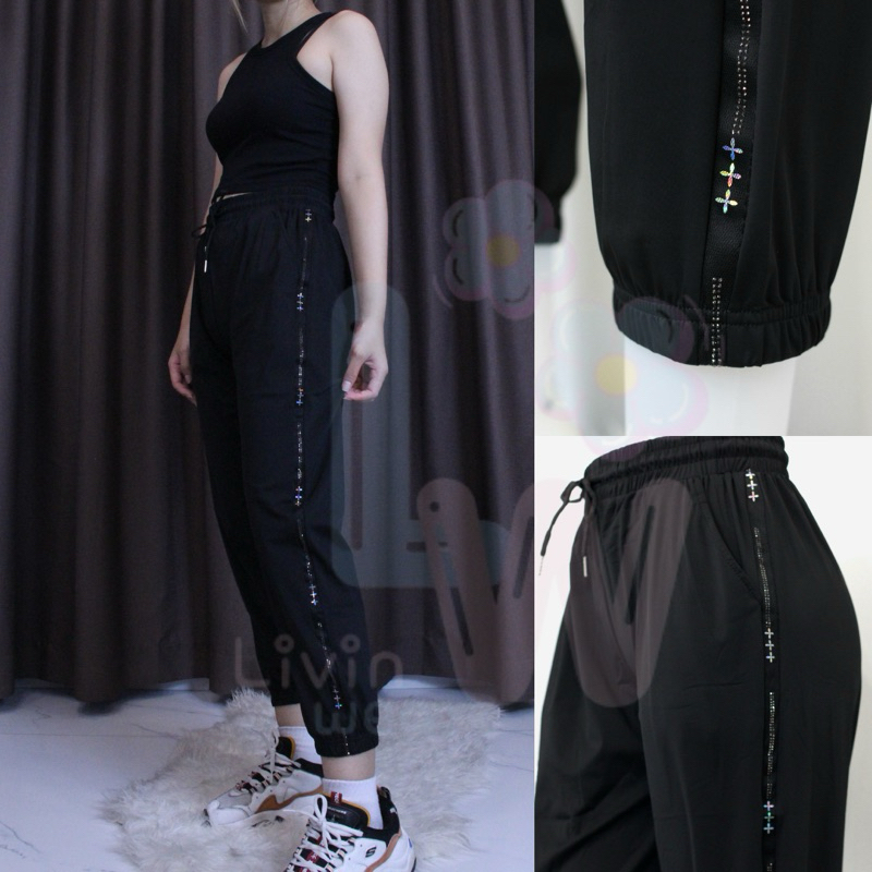 605 - Celana Jogger Sport Bahan Parasut / Celana Jogger Stylish / Celana Jogger Olahraga Wanita / Li