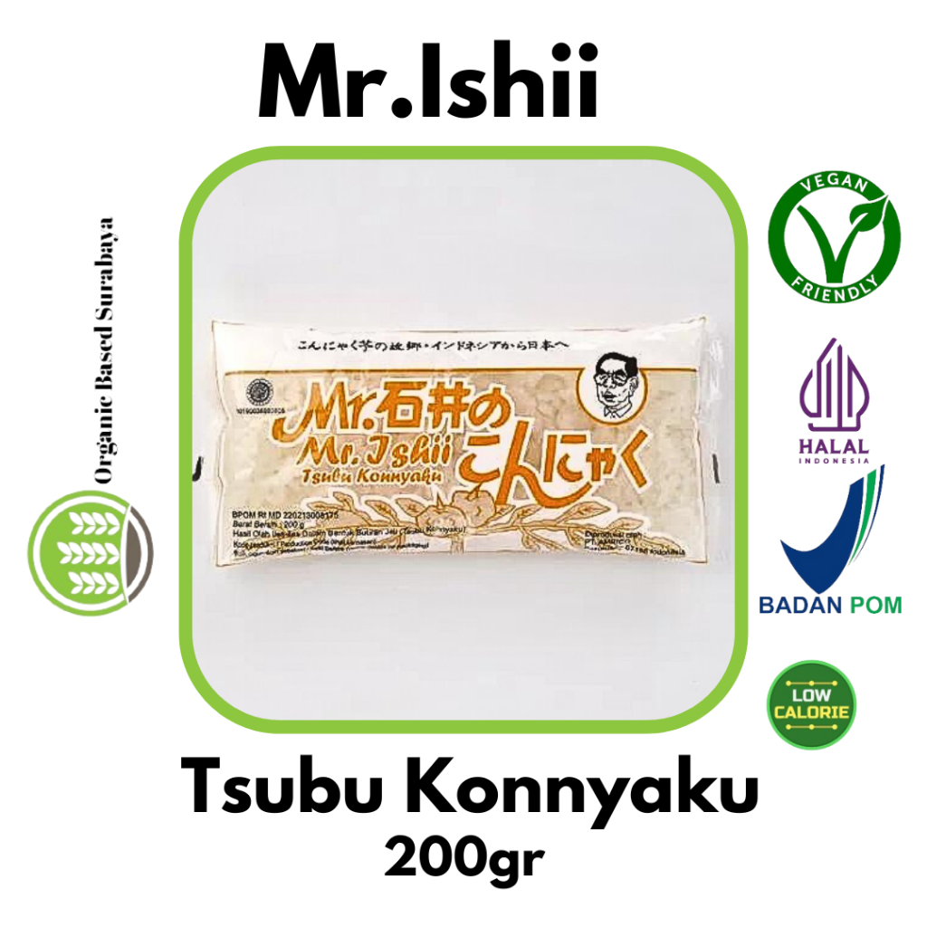 

Mr.Ishii Tsubu Konnyaku ( Beras Porang Basah) siap masak kemasan 200gr