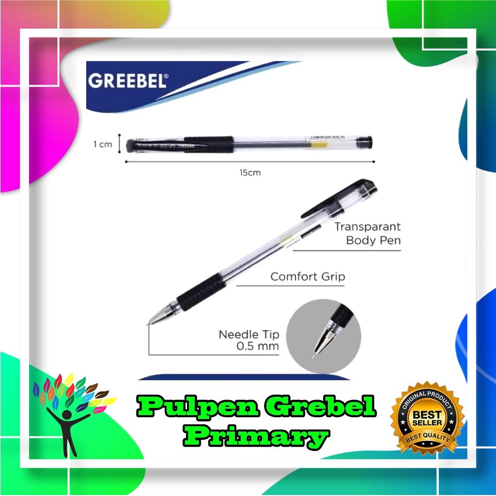 

Pulpen Gel / Pen Gel Greebel Primary GP-510 0.5 Hitam ( 1pck isi 12 pcs )