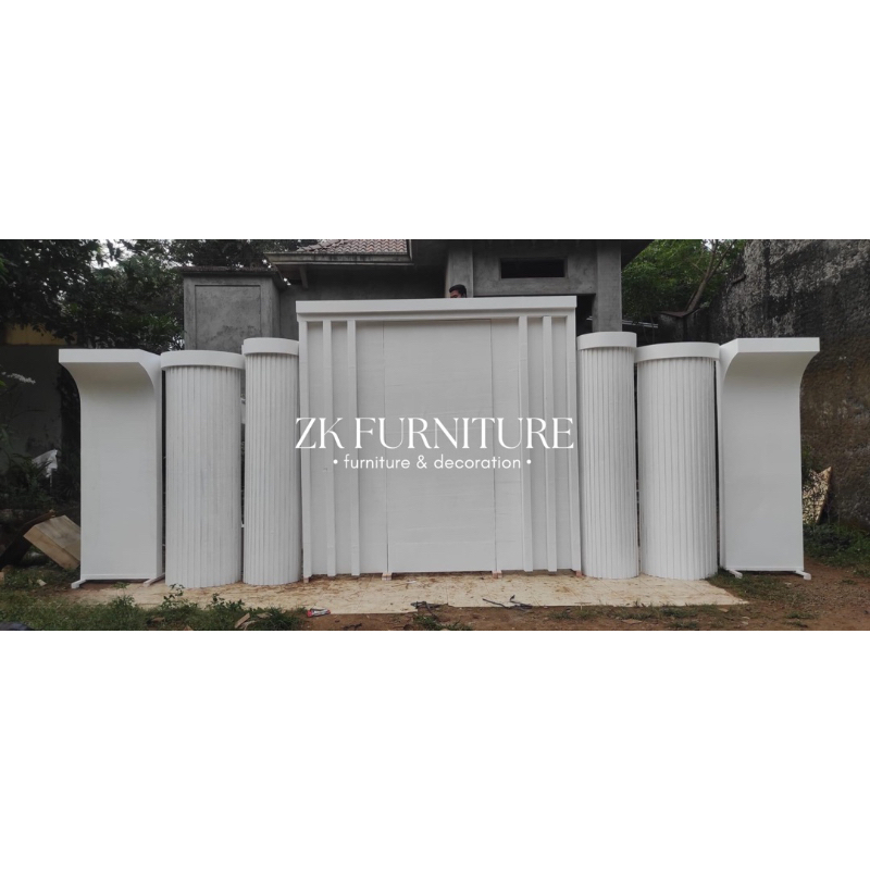 pelaminan backdrop triplek /backdrop pernikahan triplek / dekorasi wedding terbaru / backdrop triple