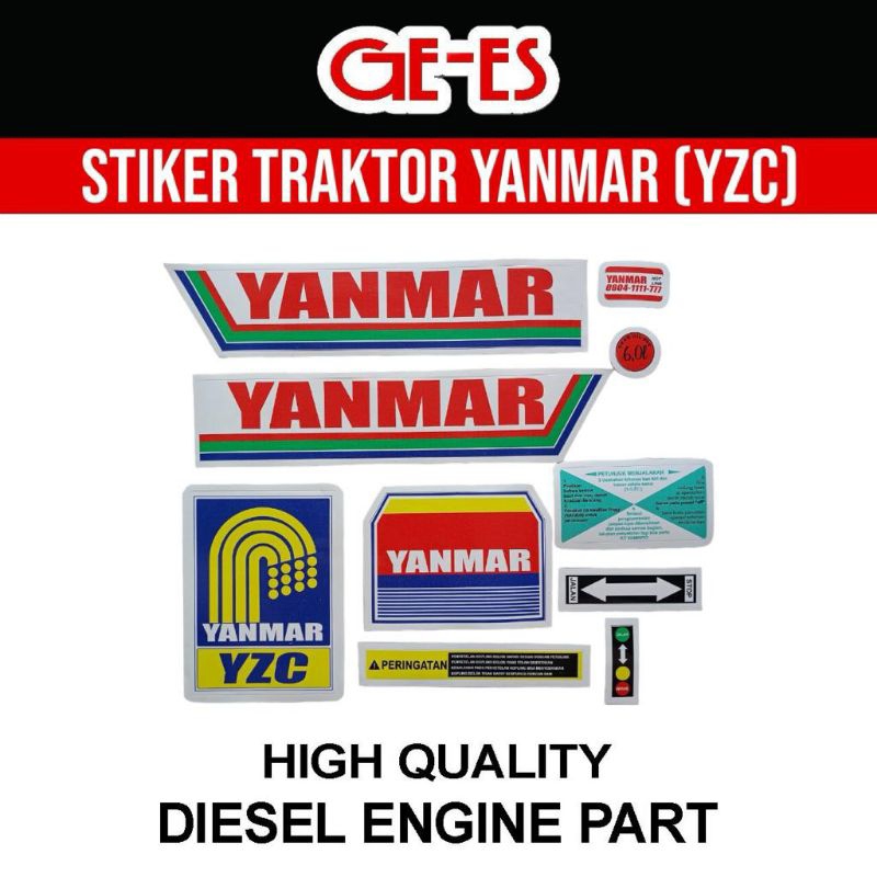 Stiker Traktor Yanmar YZC Stiker Body Traktor YZC Stiker Yanmar TF 105