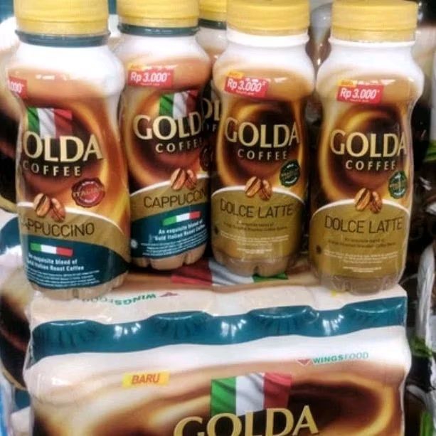 

Golda Coffee Cappuccino dan Dolce Latte isi @200m per botol