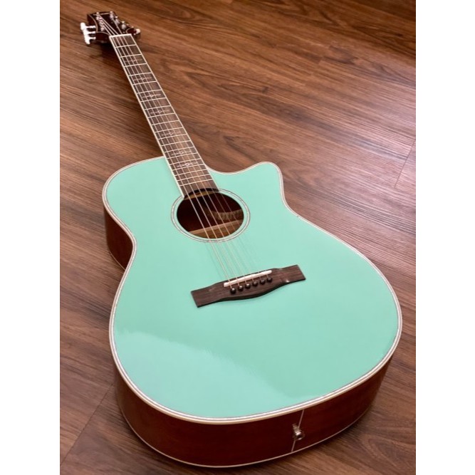 SQOE SPAIN XLDC GR ACOUSTIC ELECTRIC GUITAR IN SURF GREEN