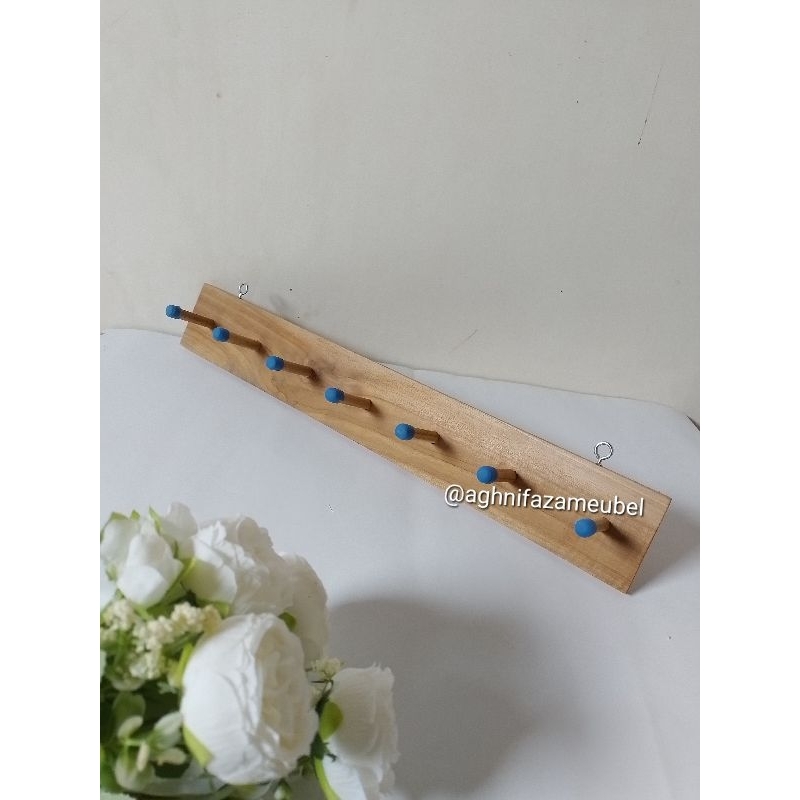 KAPSTOK KAYU JATI/KAPSTOK GANTUNGAN BAJU KAYU JATI/ KAPSTOK DINDING/GANTUNGAN BAJU TEMPEL DINDING/GA