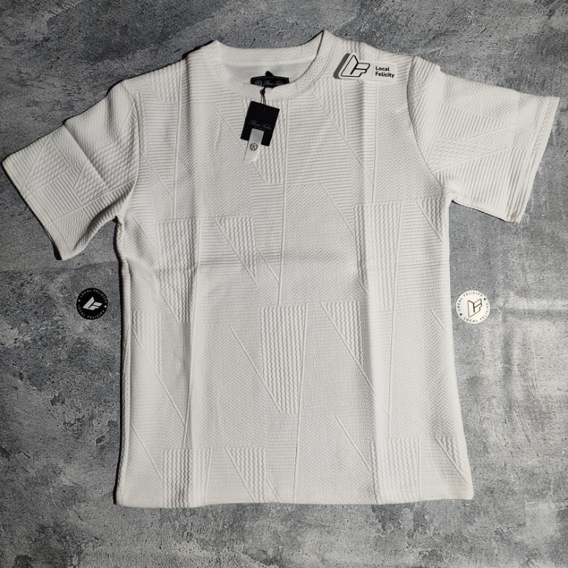 RUCAS Tailor " Textured Knitting " White Tee