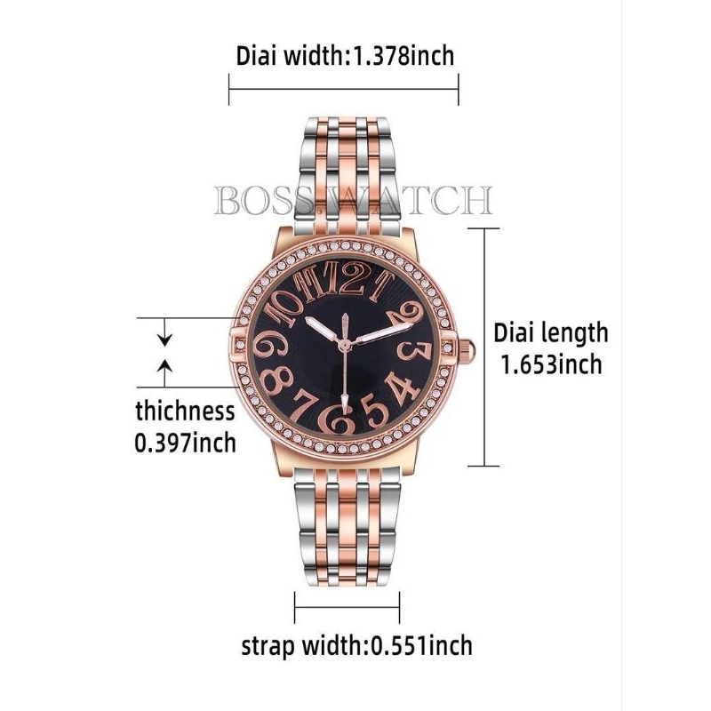 Jam tangan wanita Strap Rantai Besi kecil Fashion Korea