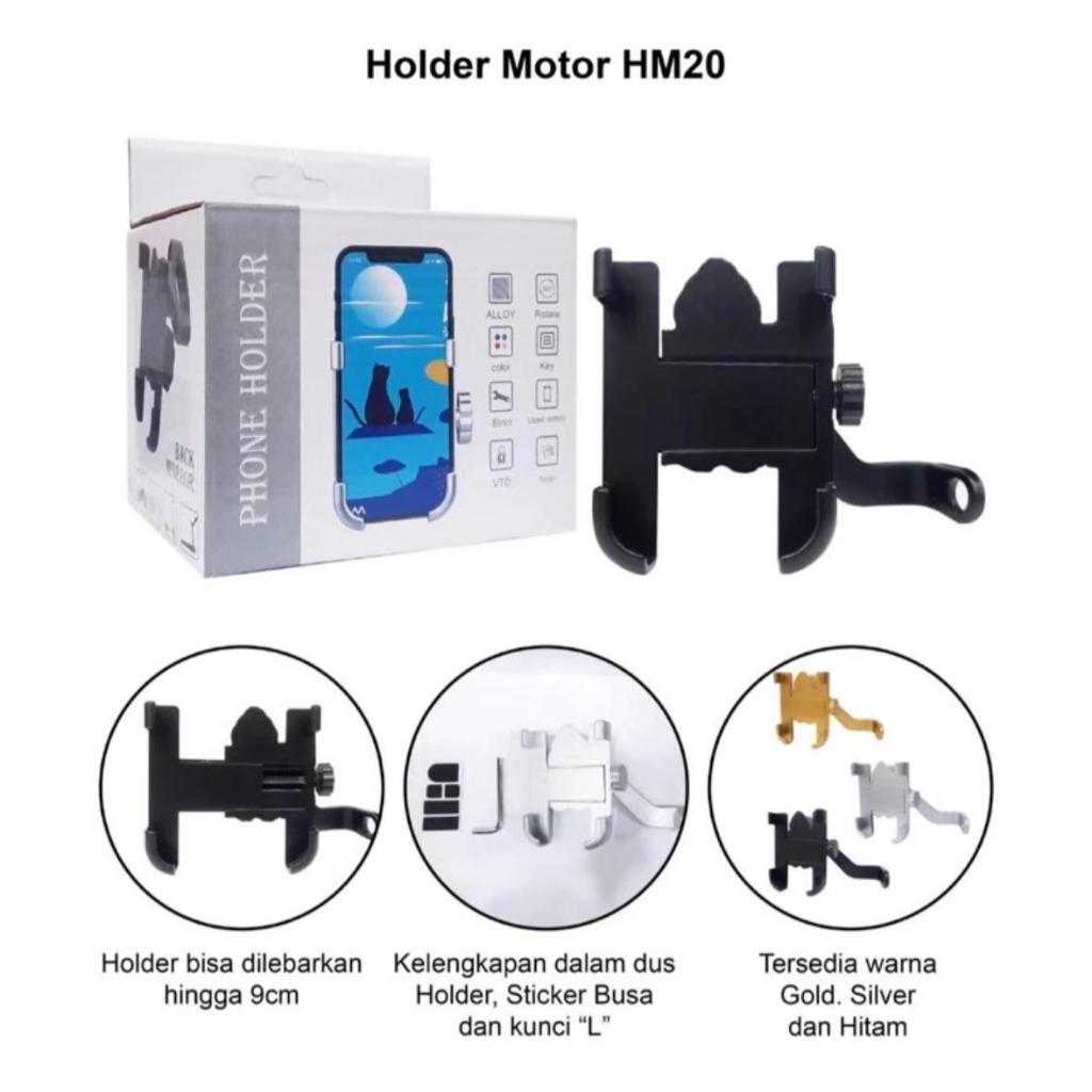 HOLDER HP MOTOR BESI DI SPION MOTOR / STAND HOLDER MOTOR