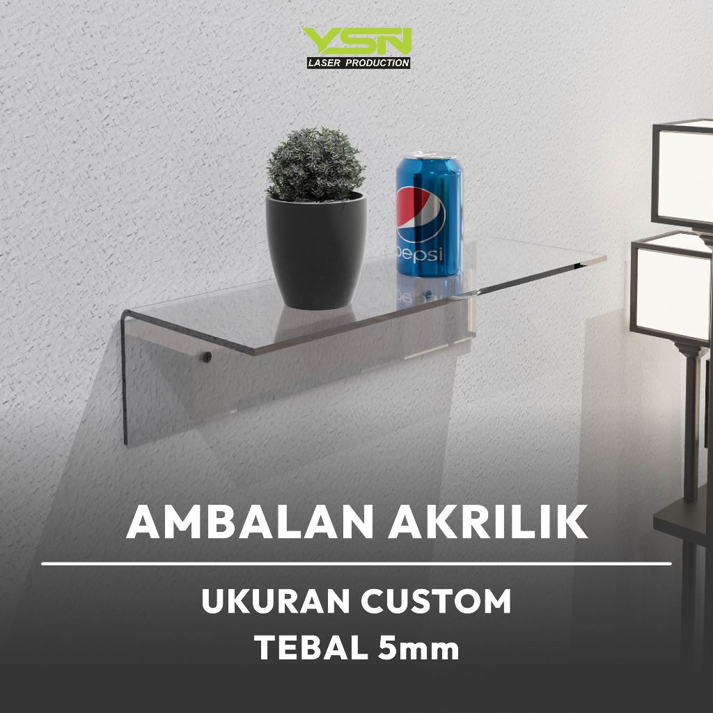 Ambalan Akrilik | Rak Gantung | Rak Akrilik | Rak Akrilik Custom