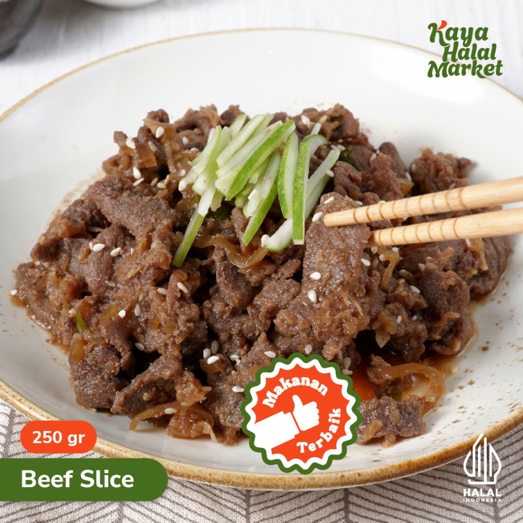 

Beef Slice Blackpepper Frozen 250 Gram Kaya Halal Market KangDaging