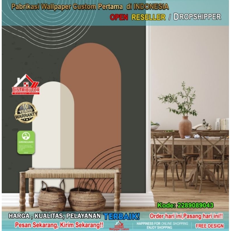 Wallpaper Custom Tema 3D Mural | Wallpaper Custom | Wallpaper 3D Mural | Wallpaper Ruang Makan | Wal