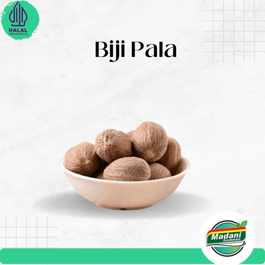 Biji Pala Bulat / Biji Pala Kupas Berkualitas 1 Kg