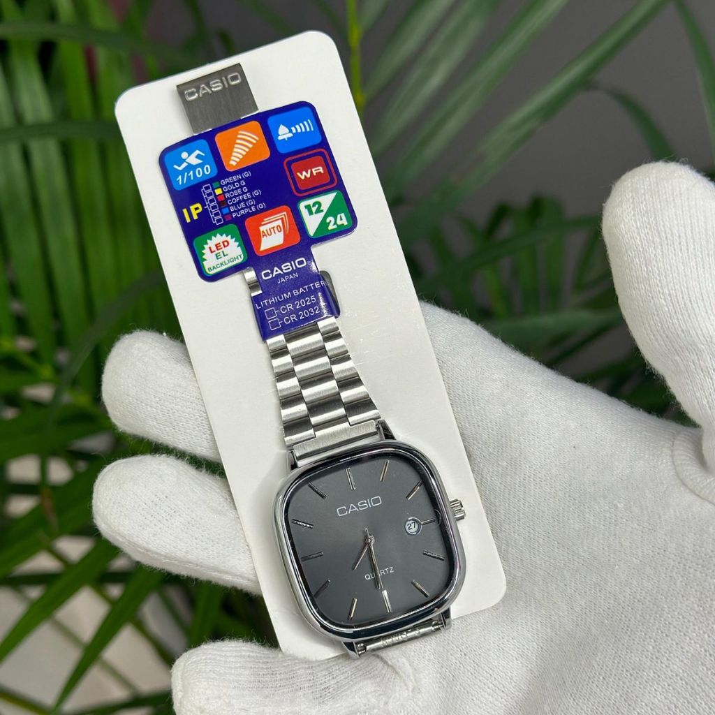 Jam Tangan Pria Casio Waterproof Date Stainless Steel Quartz A138 Ltp-E117D Fashion Kasual Untuk
