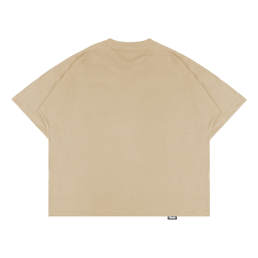 Troy Company Boxy Pocket Oversize Tshirt Beige Basic - Kaos Boxy Pocket Oversize Polos BKD 2613